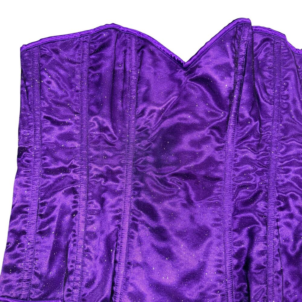 Lavish Daisy Corset 4XL Purple Glittery Witchy Halloween - Picture 2 of 8